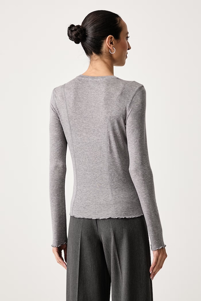 Odzież Scotch & Soda Longsleeve damski z dodatkiem wełny U9B01753T szary
