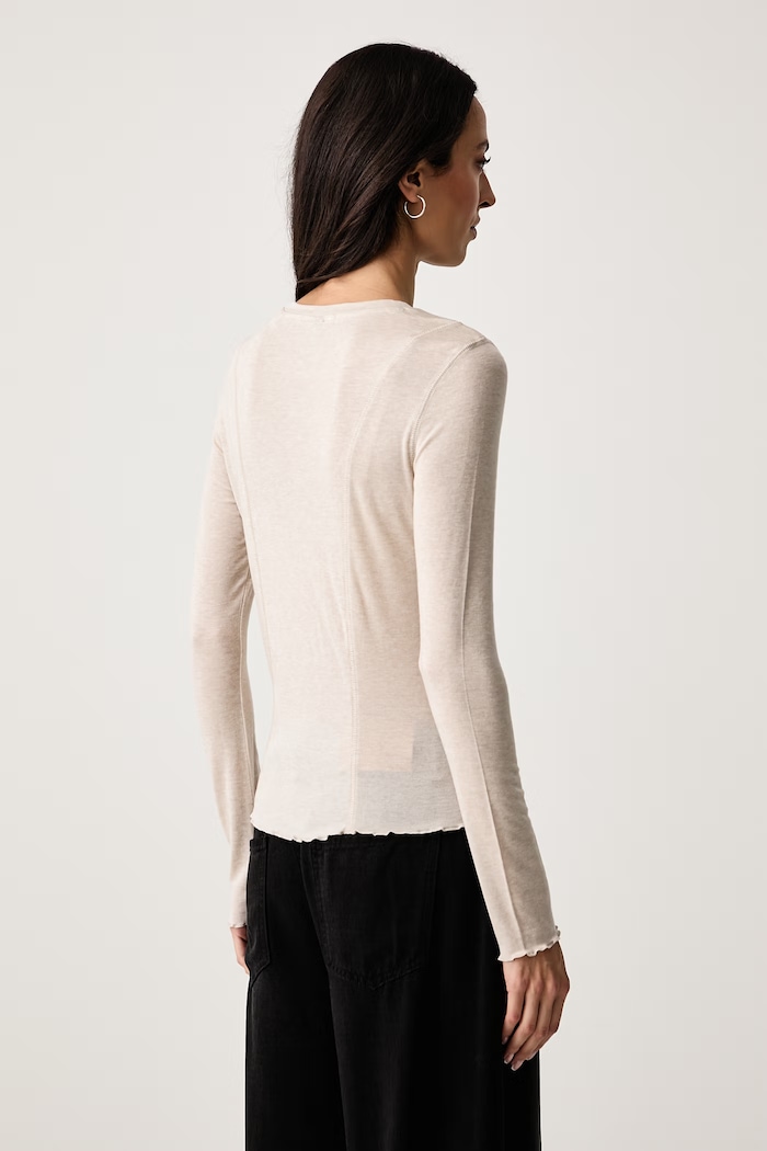 Odzież Scotch & Soda Longsleeve damski z dodatkiem wełny U9B01753T beżowy