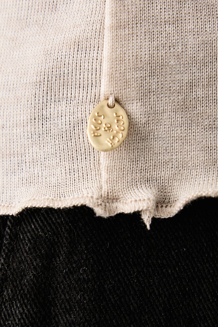 Longsleeve damski z dodatkiem wełny Scotch & Soda beżowy U9B01753T