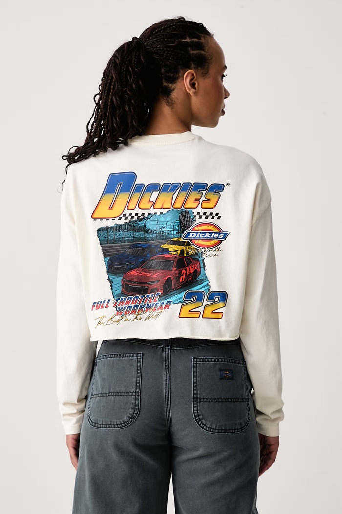 Dickies Longsleeve damski bawełniany beżowy DK0A8D89C481