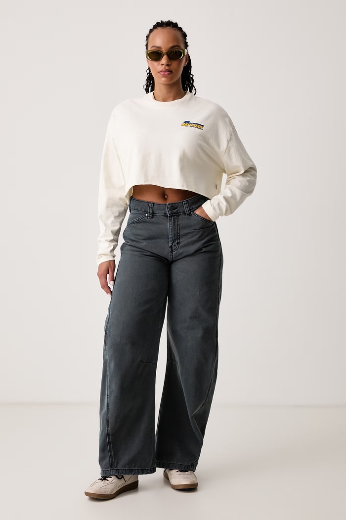 Dickies Longsleeve damski bawełniany DK0A8D89C481 beżowy AW26
