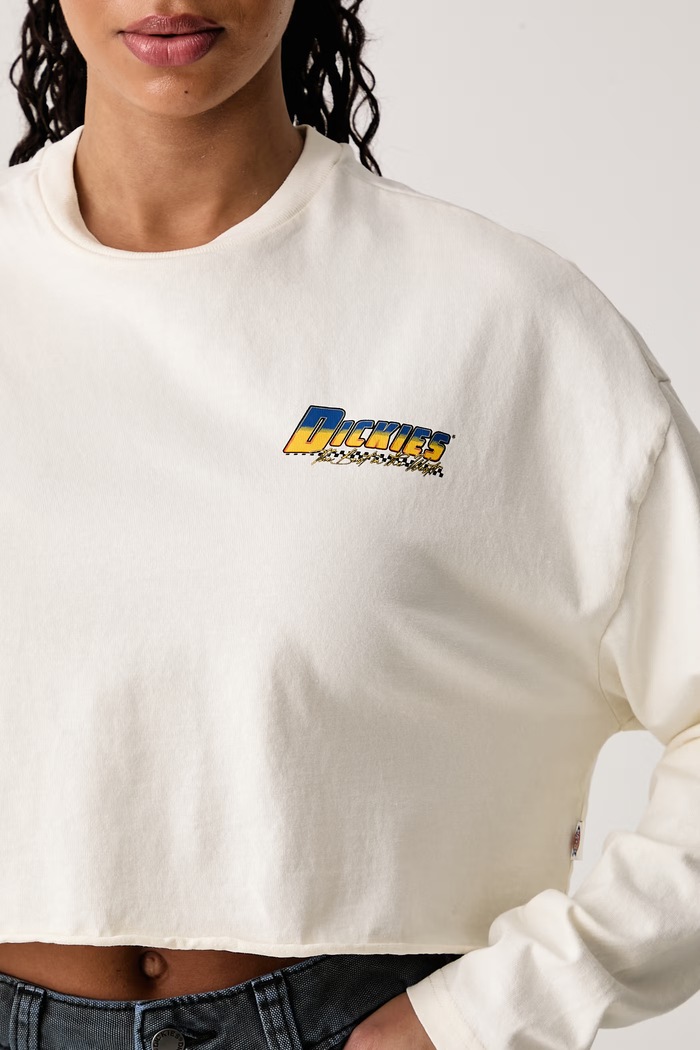 Longsleeve damski bawełniany Dickies DK0A8D89C481 beżowy