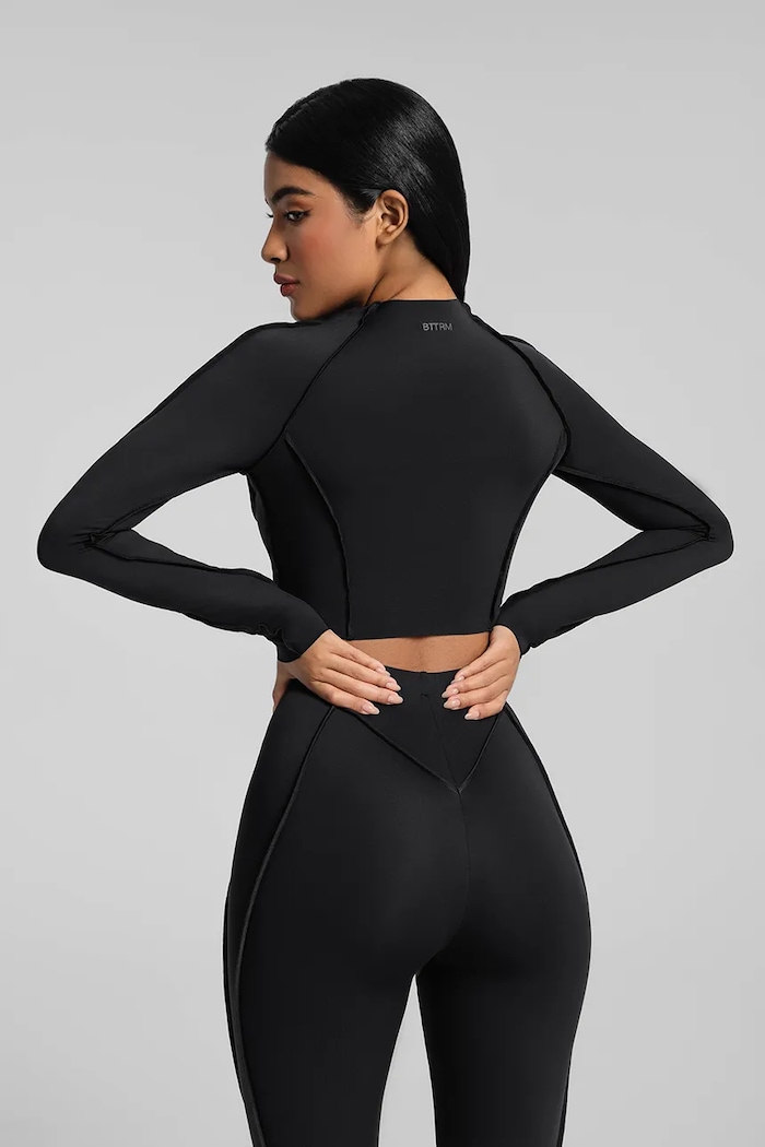 BetterMe Majica dugih rukava za jogu za žene Contour Stitch Long CRT00012 crna AW26