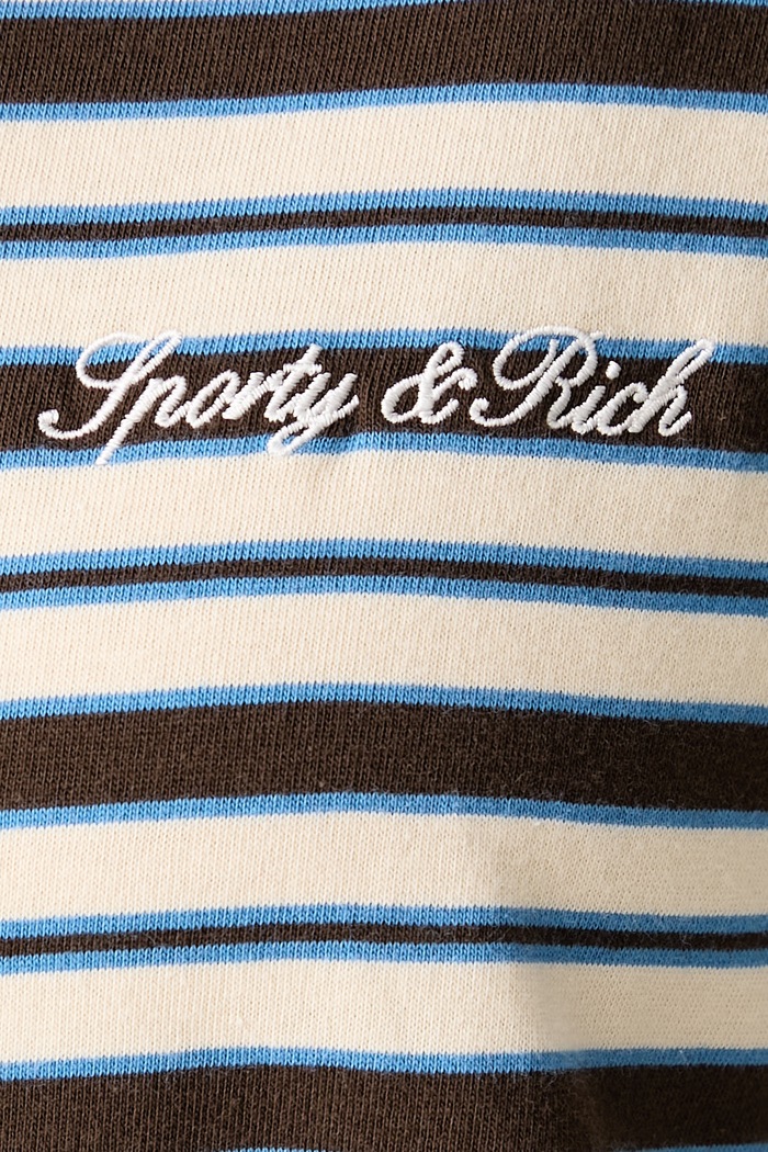 Sporty & Rich Longsleeve damski bawełniany Signature Logo TO12483326BR40