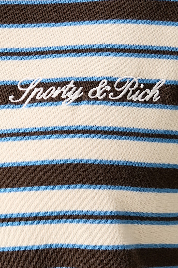 Sporty & Rich Longsleeve damski bawełniany Signature Logo TO12483326BR40