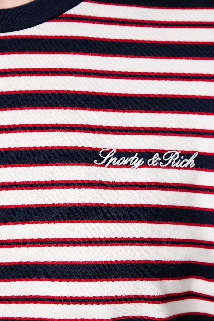 Sporty & Rich Longsleeve damski bawełniany Signature Logo TO12485326ST74