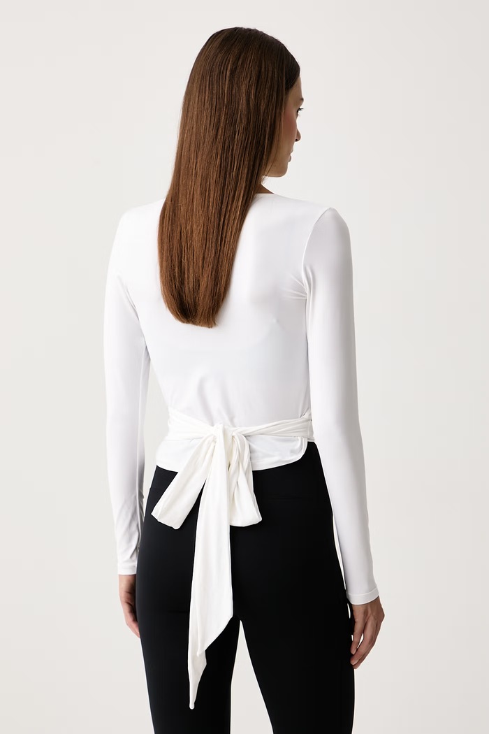 Odzież Le Privé Longsleeve damski SOFTSKIN BALLET TOP LP00752 biały