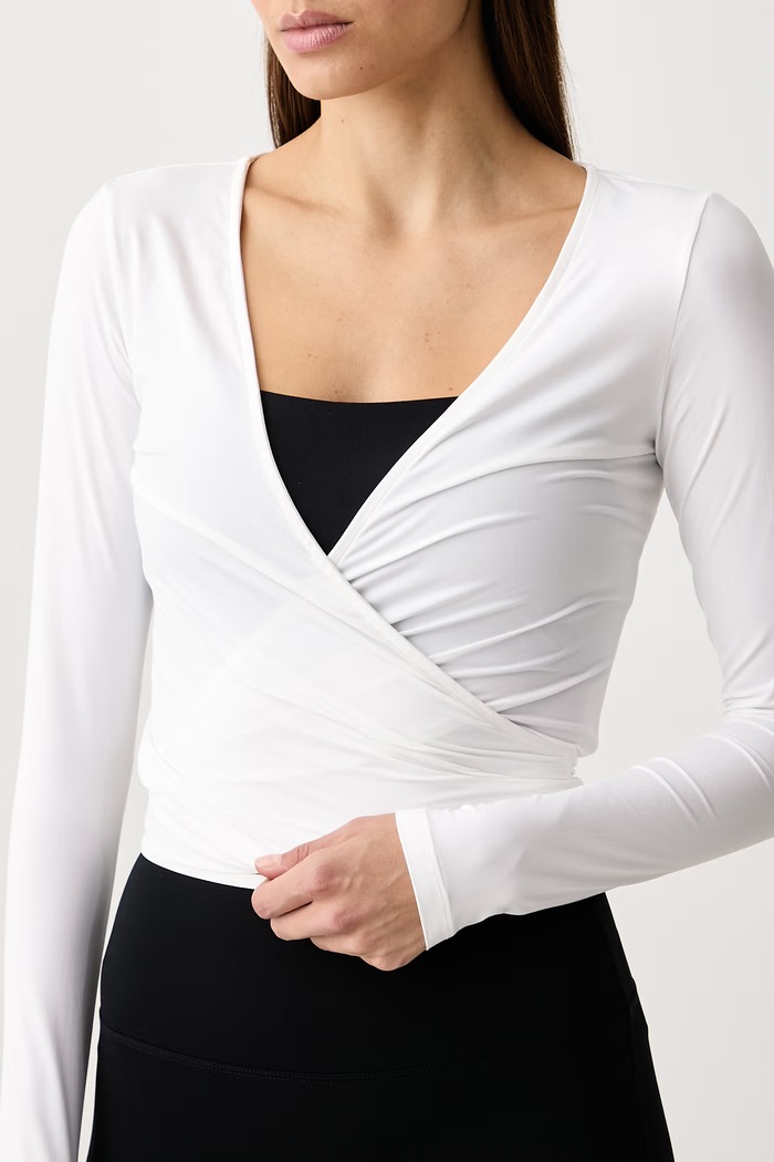 Longsleeve damski SOFTSKIN BALLET TOP Le Privé LP00752 biały