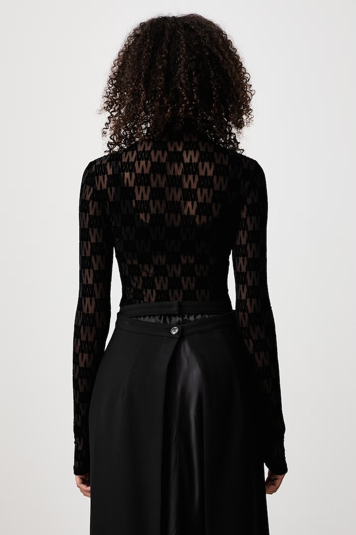 Oblečenie WRSTBHVR LENYA body dámske monogram W6526SB.LB čierna