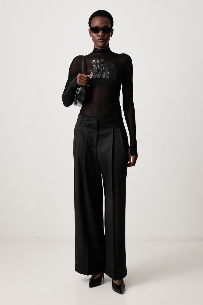 WRSTBHVR LENYA body damskie z nadrukiem W6526SB.L czarny AW26