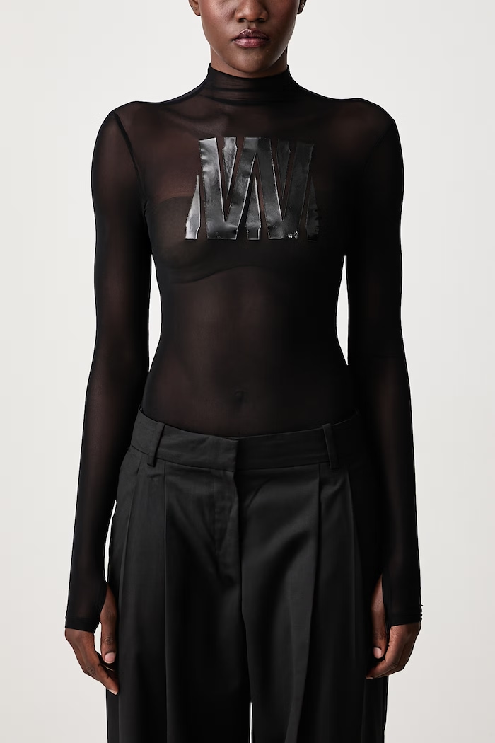 LENYA body damskie z nadrukiem WRSTBHVR czarny W6526SB.L