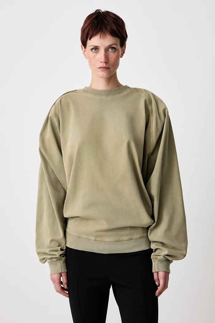 Îmbrăcăminte MUGLER Longsleeve pentru femei din bumbac 26F3TS01306032 verde