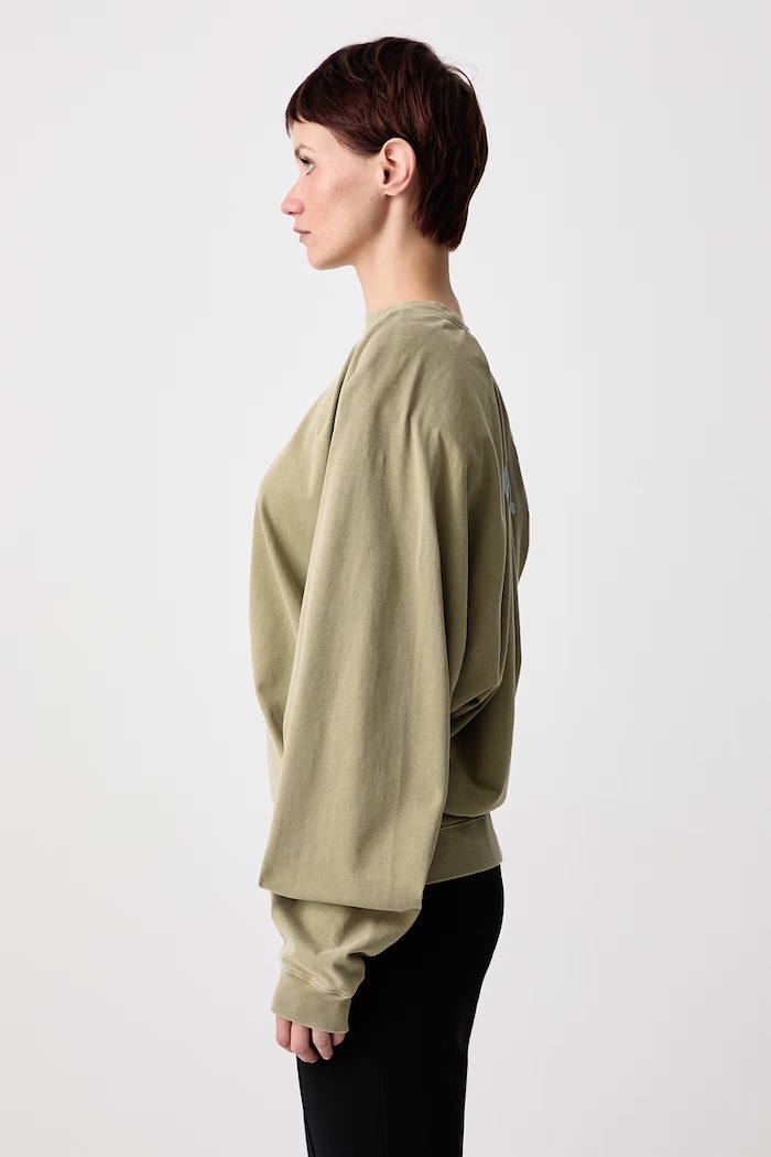 Longsleeve pentru femei din bumbac MUGLER 26F3TS01306032 verde