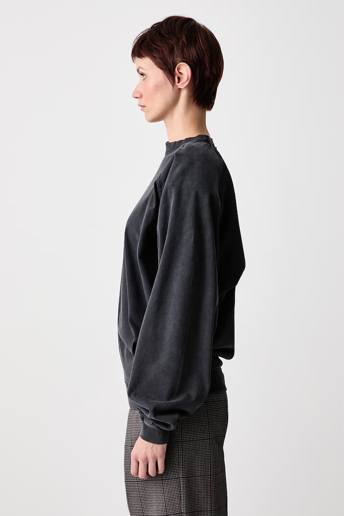 Longsleeve pentru femei din bumbac MUGLER 26F3TS01306032 negru