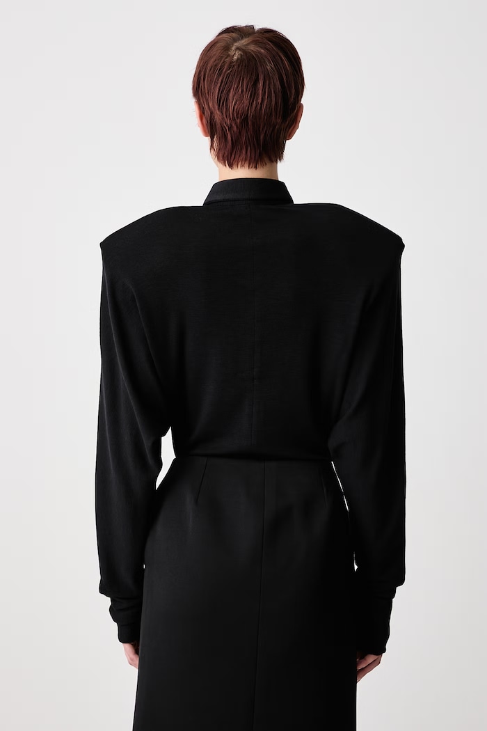 Îmbrăcăminte MUGLER Bluză pentru femei cu lână 26F3BO03231038 negru
