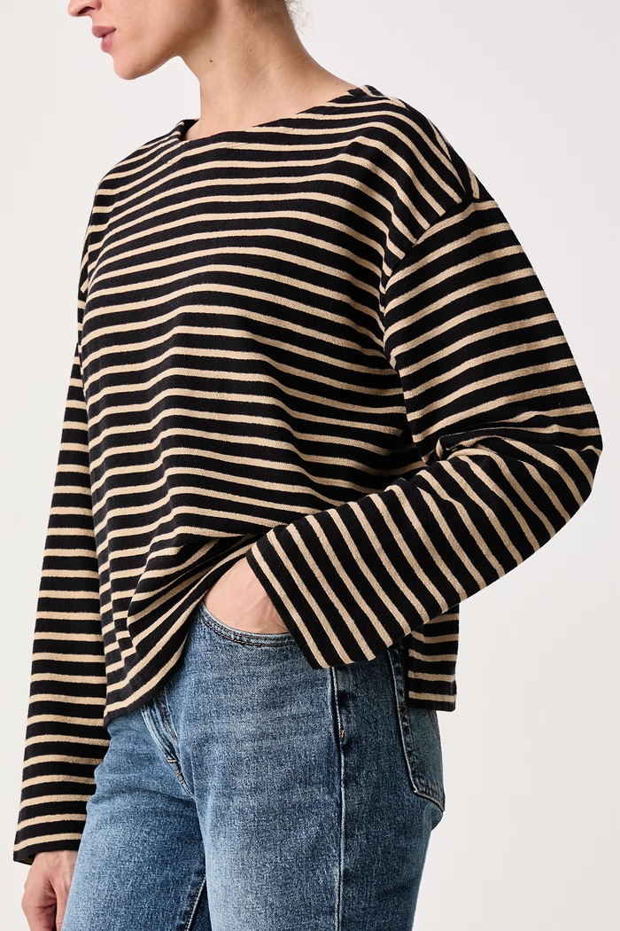 Блуза с дълги ръкави дамска от памук ESME RELAXED LS Levi's 0088G черен