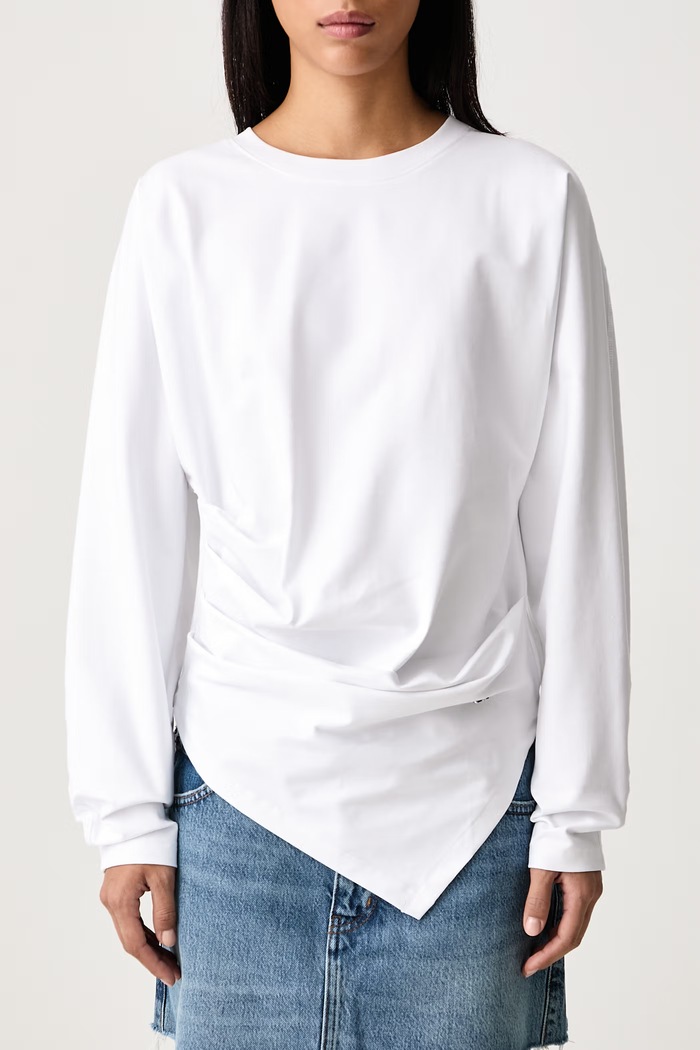 GANNI Longsleeve pentru femei din bumbac cu elastan A1040543