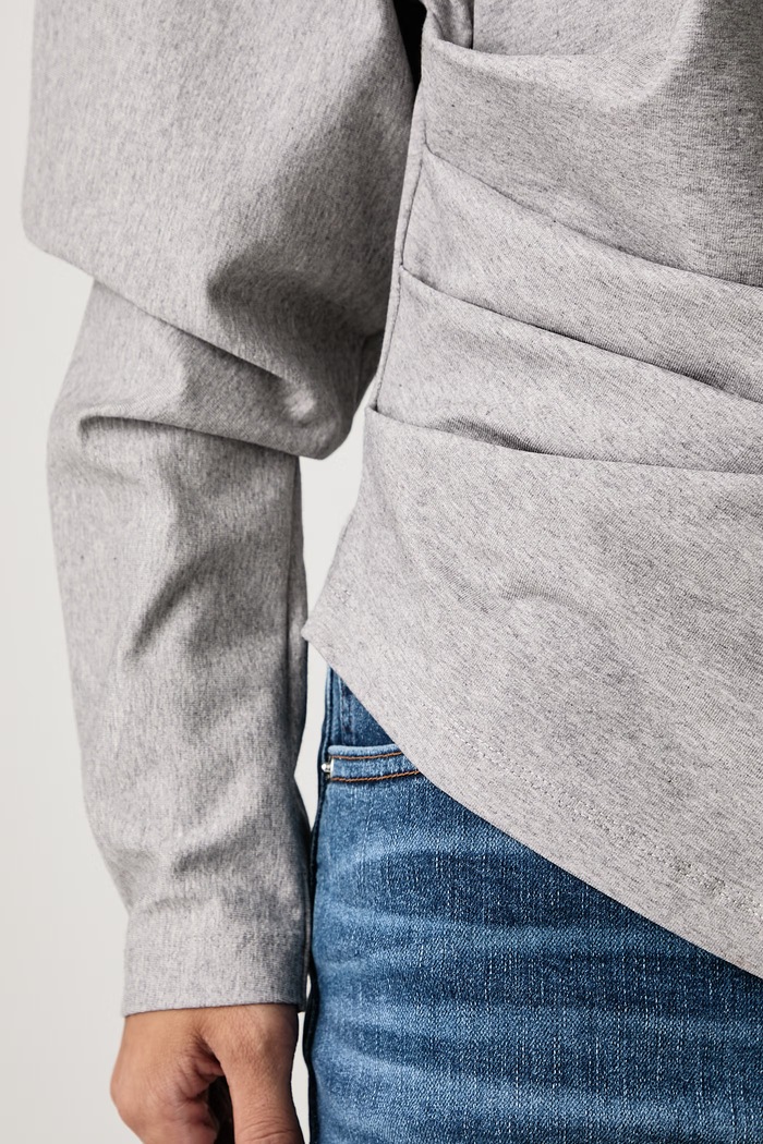 GANNI Longsleeve pentru femei din bumbac cu elastan A1040543