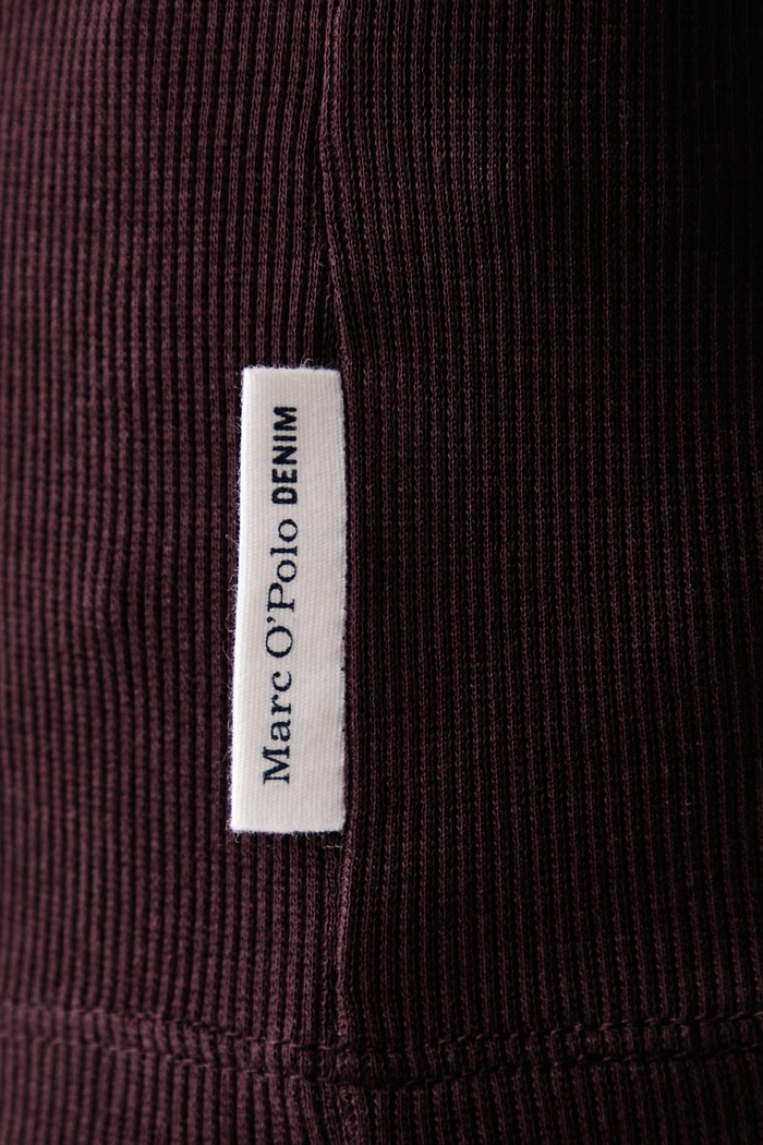 Longsleeve damski bawełniany z elastanem Marc O'Polo bordowy 5000007890