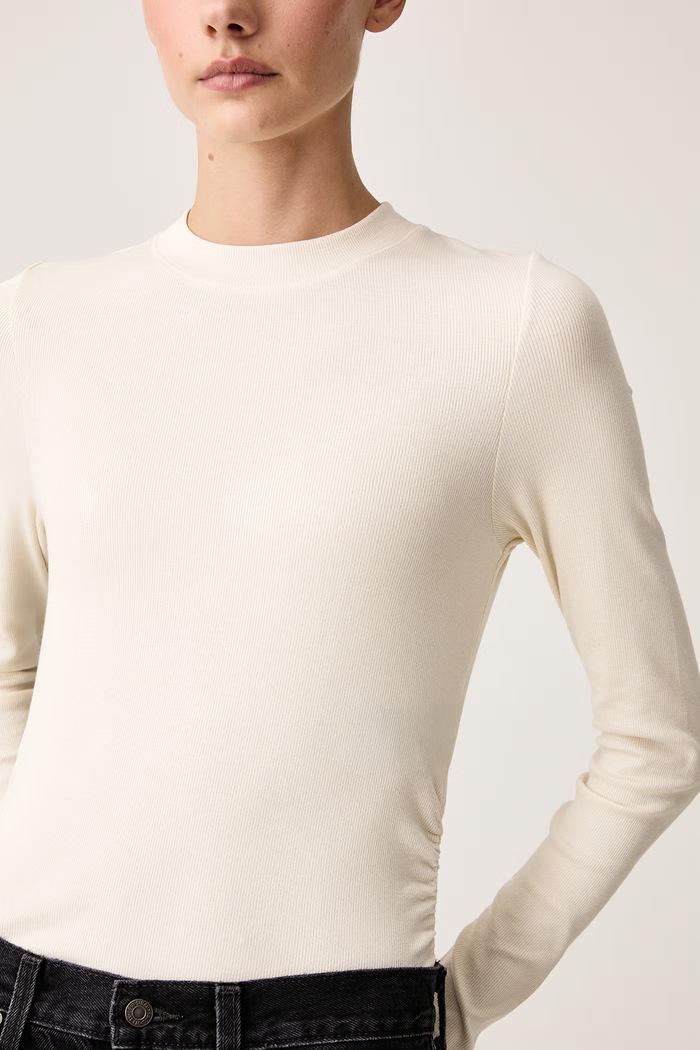 Longsleeve damski Marc O'Polo beżowy 5000015642
