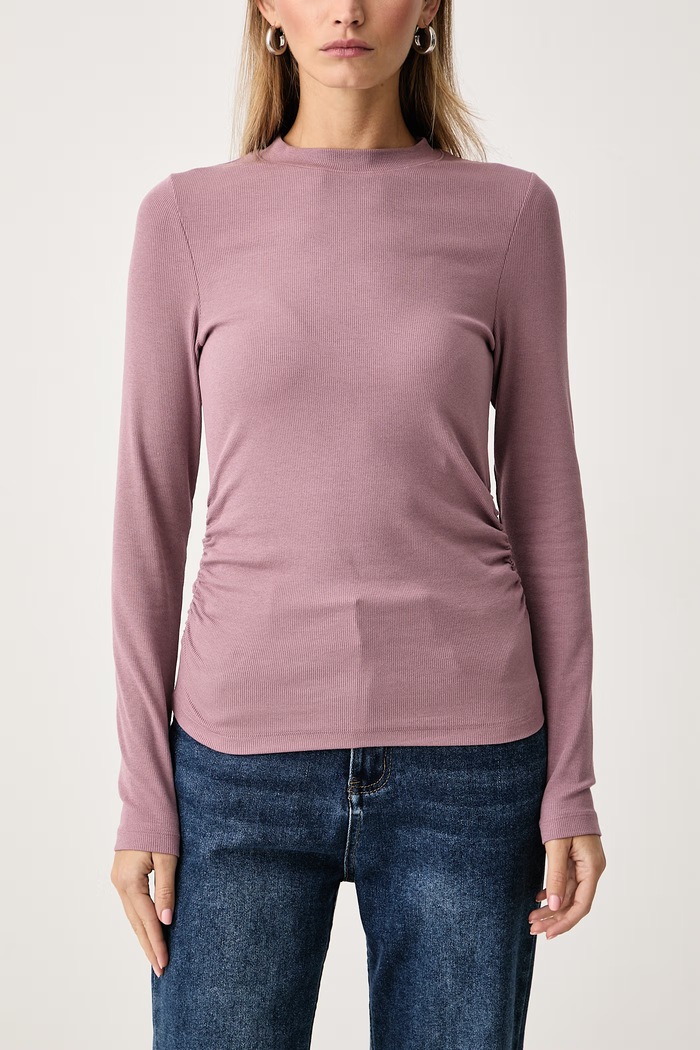 Longsleeve damski Marc O'Polo 5000015642 różowy
