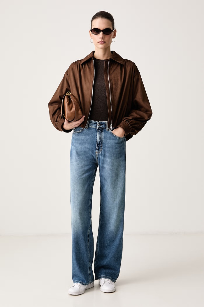 Marc O'Polo Longsleeve damski 5000015642 brązowy AW26