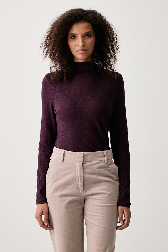 Marc O'Polo Longsleeve damski bawełniany fioletowy 5000015639