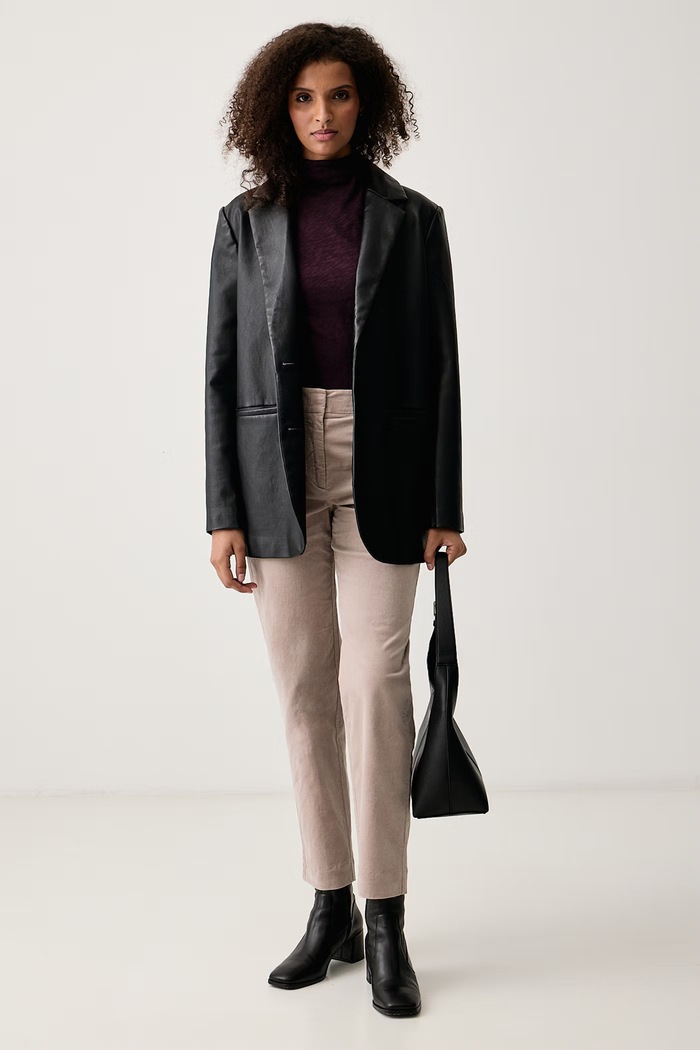 Marc O'Polo Longsleeve damski bawełniany 5000015639 fioletowy AW26