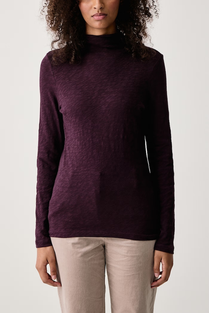 Longsleeve damski bawełniany Marc O'Polo 5000015639 fioletowy