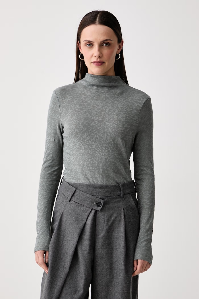 Marc O'Polo Longsleeve damski bawełniany turkusowy 5000015639