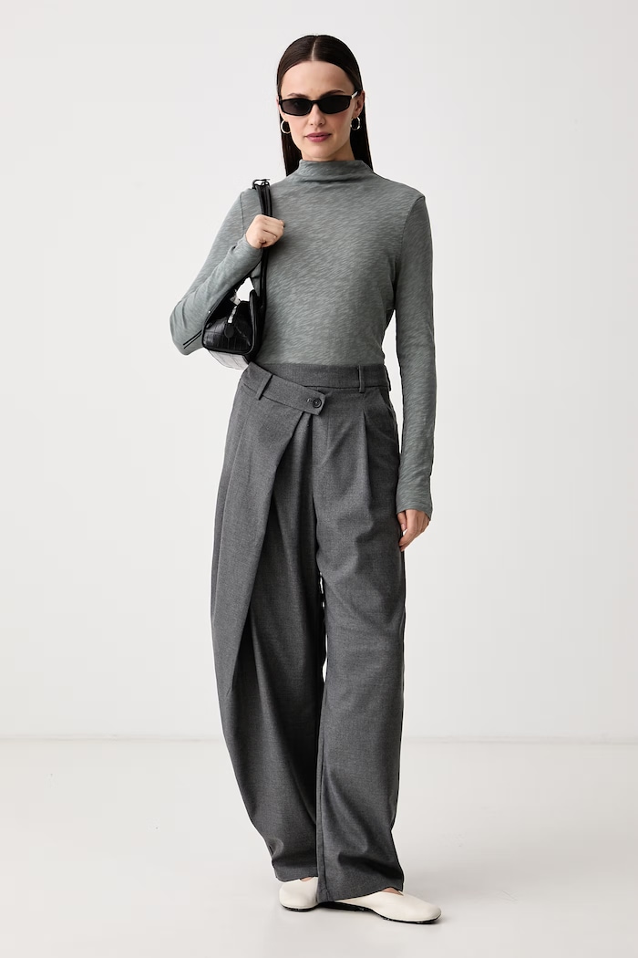 Marc O'Polo Longsleeve damski bawełniany 5000015639 turkusowy AW26