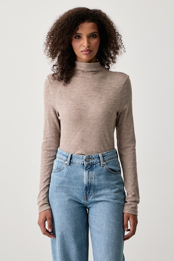 Marc O'Polo Longsleeve damski bawełniany beżowy 5000015639