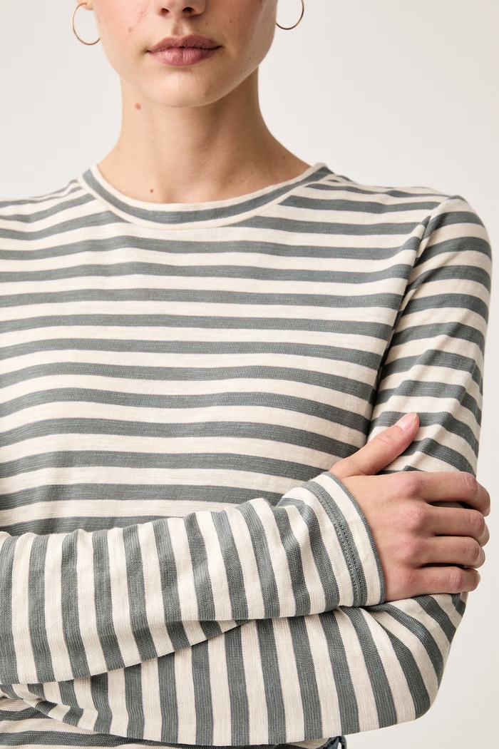 Longsleeve damski bawełniany Marc O'Polo zielony 5000014798