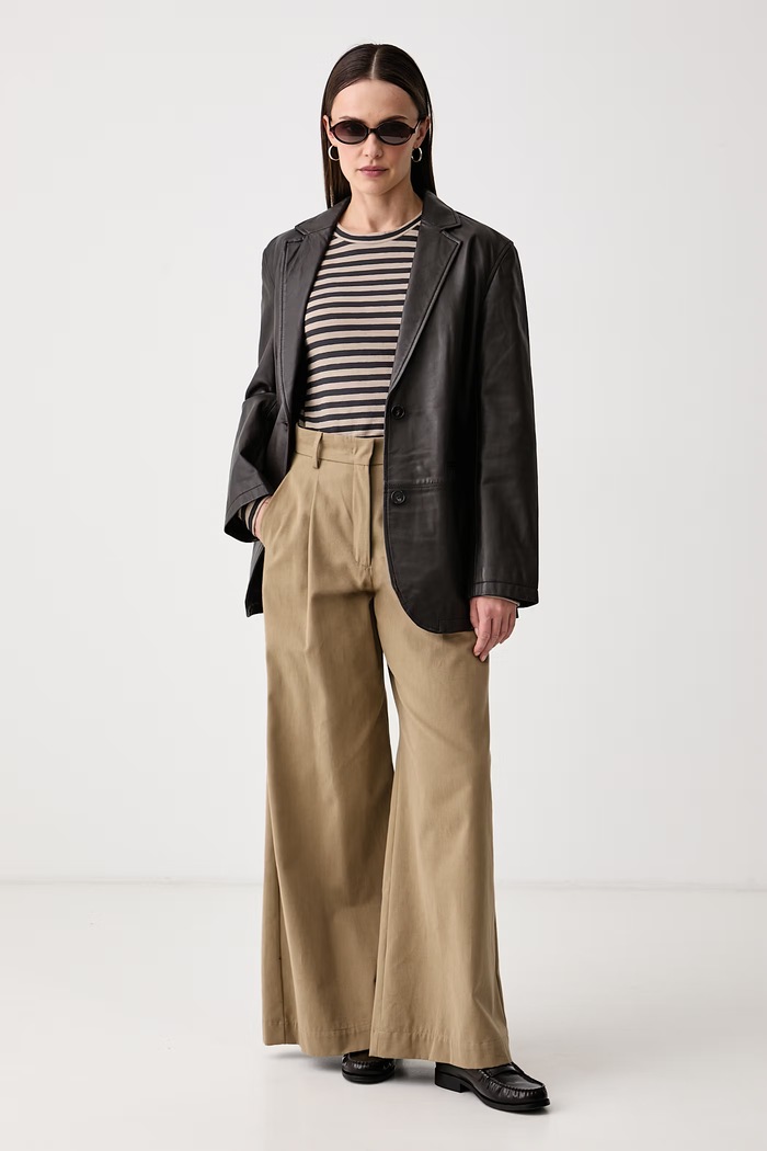 Marc O'Polo Longsleeve damski bawełniany 5000014798 beżowy AW26