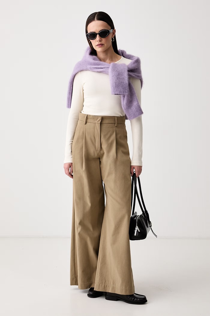 Marc O'Polo Longsleeve damski 5000010382 beżowy AW26