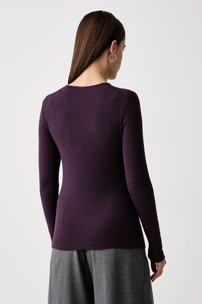 Odzież Marc O'Polo Longsleeve damski 5000010382 fioletowy