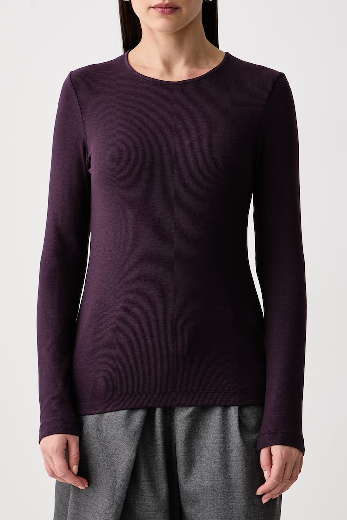 Longsleeve damski Marc O'Polo 5000010382 fioletowy