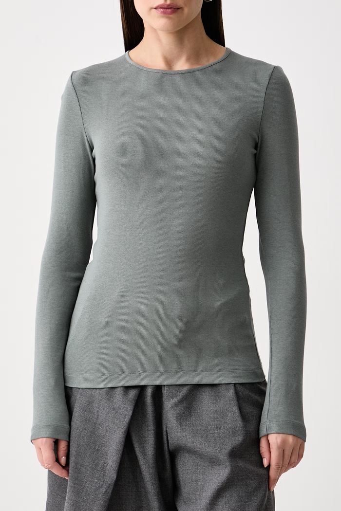 Longsleeve damski Marc O'Polo 5000010382 zielony