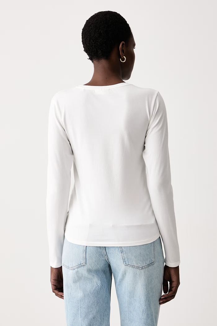 Odzież Marc O'Polo Longsleeve damski z bawełną 5000007042 biały