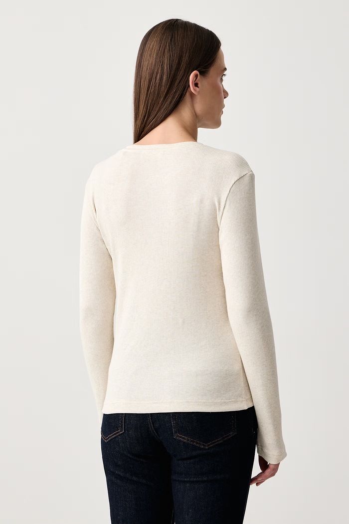 Odzież Marc O'Polo Longsleeve damski z bawełną 5000012312 beżowy