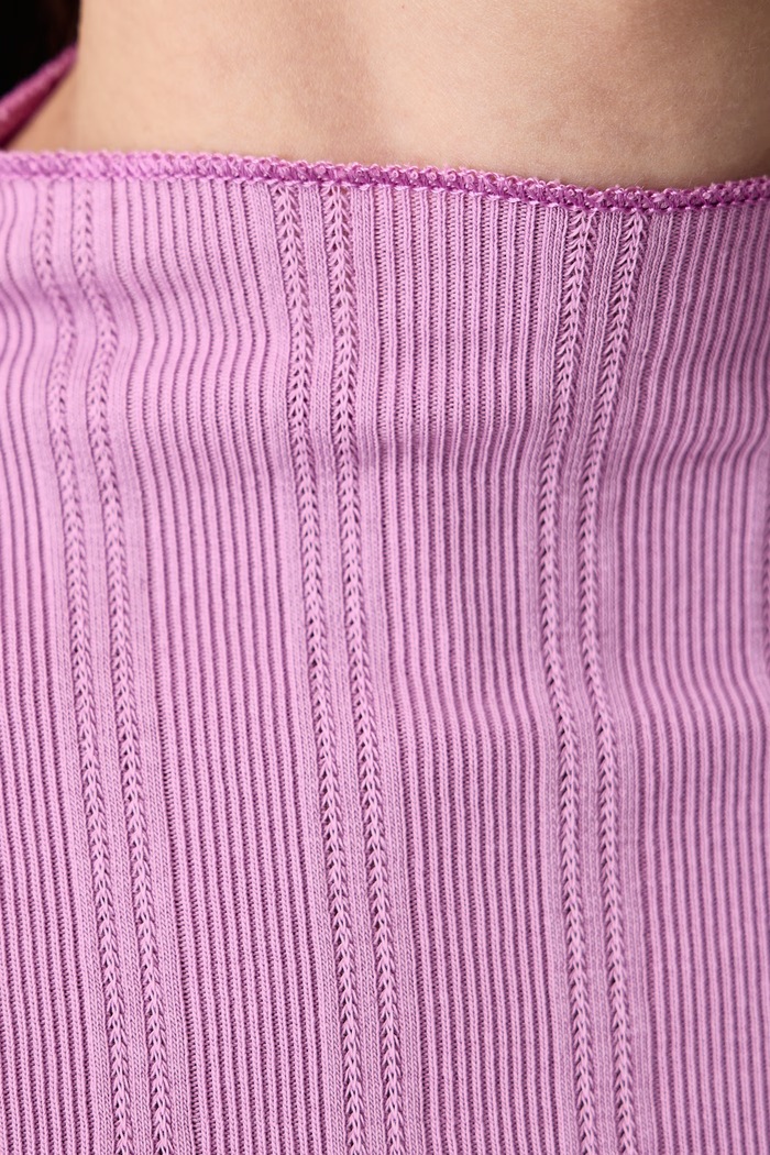 Longsleeve damski bawełniany z elastanem Marc O'Polo fioletowy 5000012302