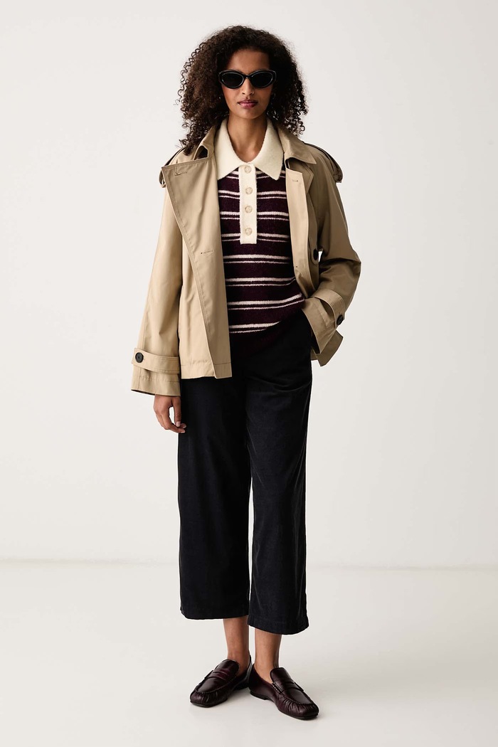 Marc O'Polo Sweter damski z wełną 5000012268 bordowy AW26