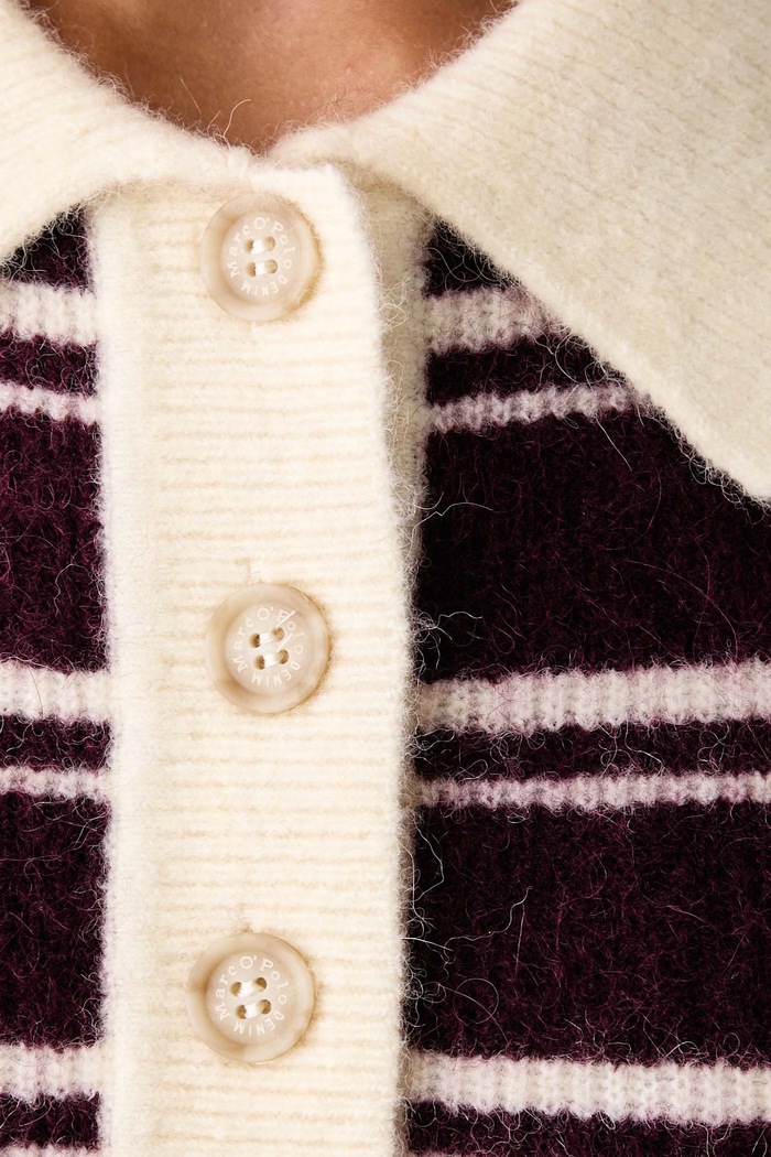 Sweter damski z wełną Marc O'Polo bordowy 5000012268