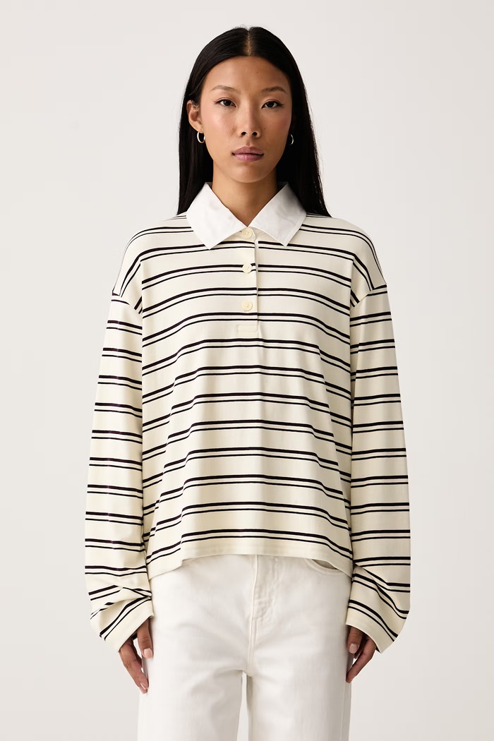 Marc O'Polo Longsleeve damski z bawełną beżowy 5000012267