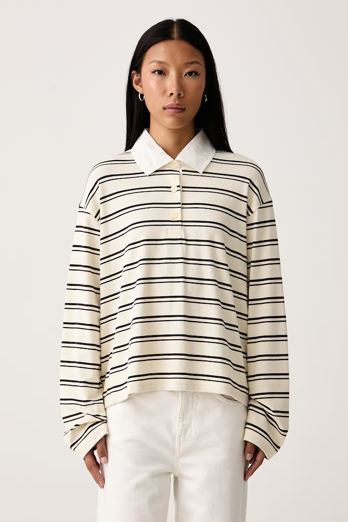 Marc O'Polo Longsleeve damski z bawełną beżowy 5000012267