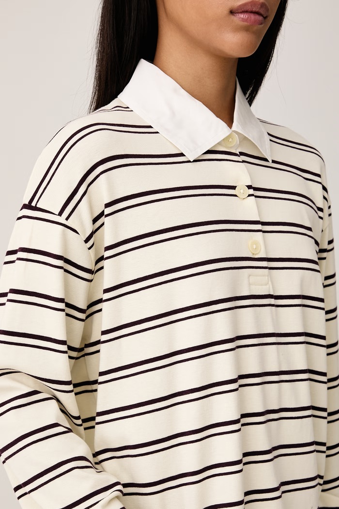 Longsleeve damski z bawełną Marc O'Polo 5000012267 beżowy