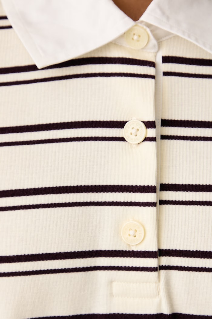 Longsleeve damski z bawełną Marc O'Polo beżowy 5000012267