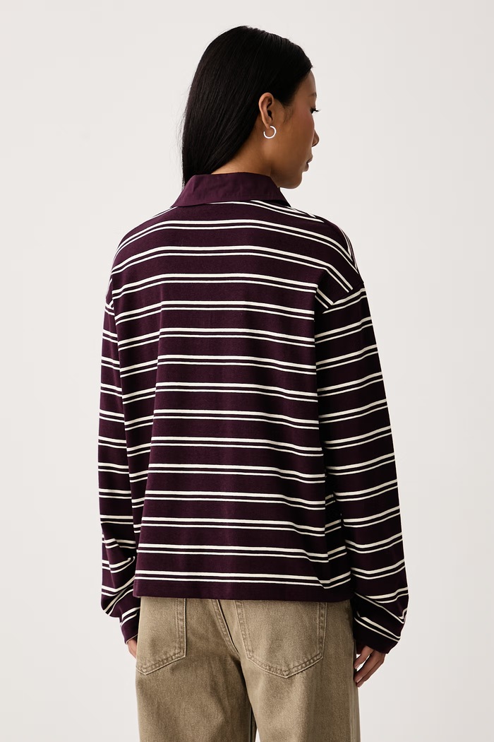 Odzież Marc O'Polo Longsleeve damski z bawełną 5000012267 bordowy