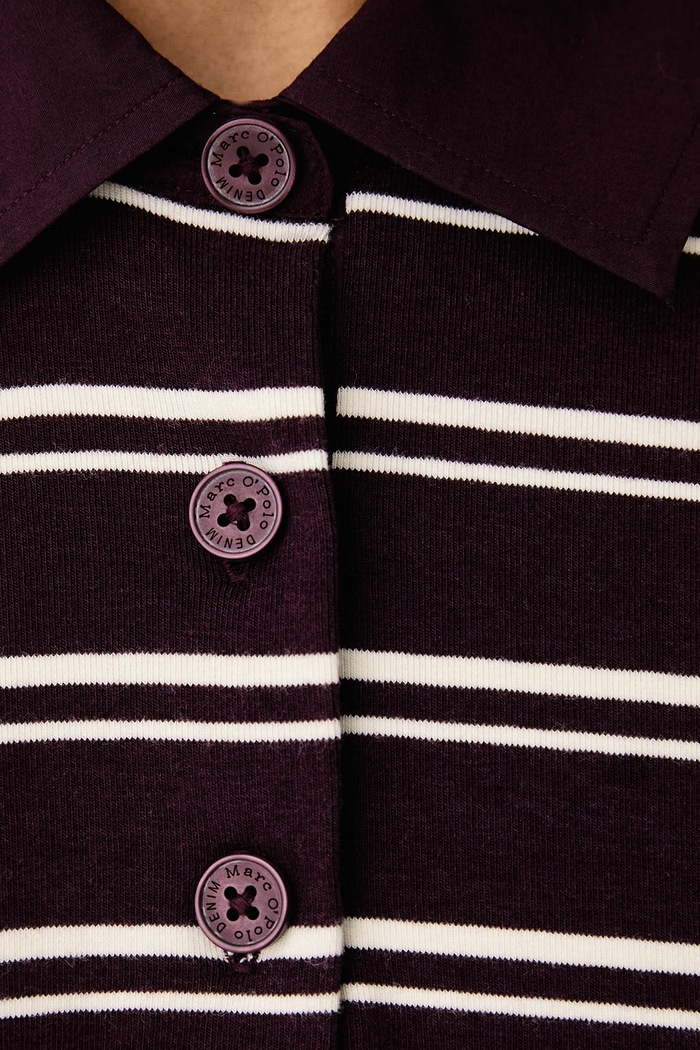 Longsleeve damski z bawełną Marc O'Polo bordowy 5000012267