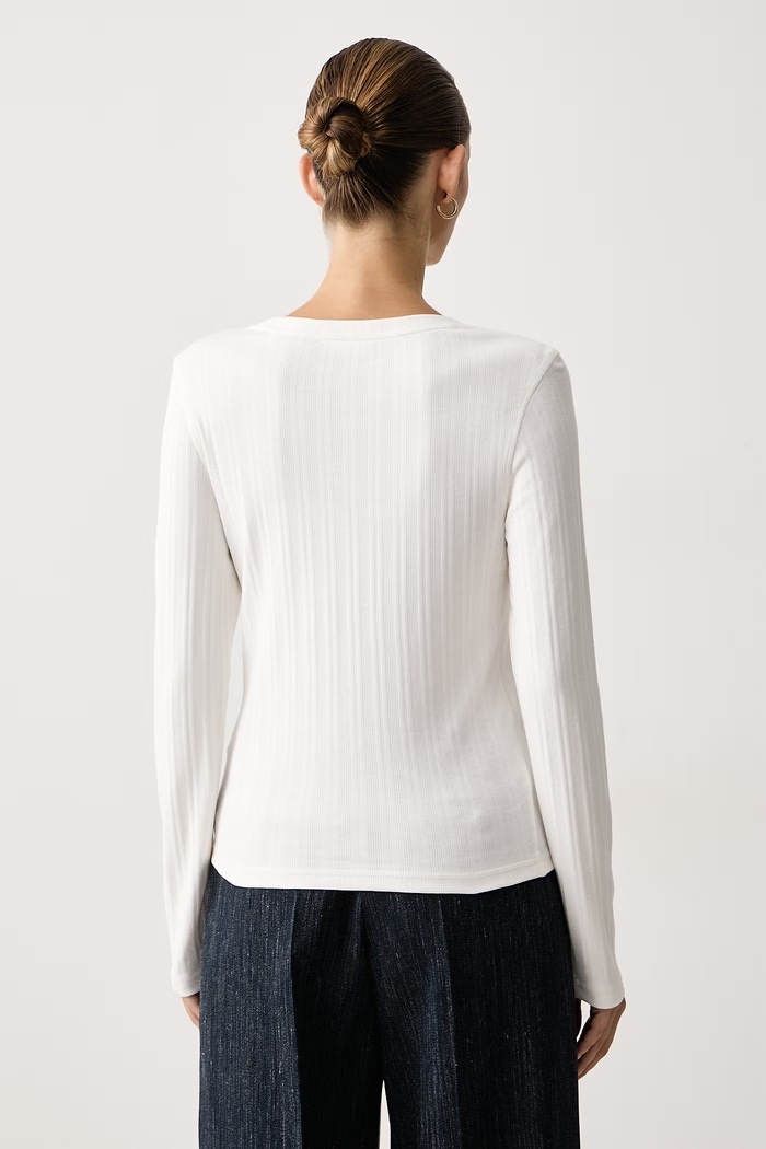Odzież Marc O'Polo Longsleeve damski bawełniany 5000012245 biały